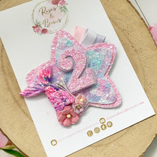 Load image into Gallery viewer, Mermaid Tail Birthday Badge - Birthday Glitter Badge