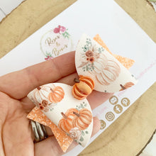 Load image into Gallery viewer, Pumpkin Hair Bow Headband or Clip