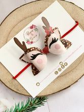 Load image into Gallery viewer, Reindeer Hair Bow Headband or Clip