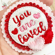 Load image into Gallery viewer, Valentine’s Badge - Glitter Badge