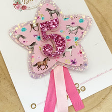 Load image into Gallery viewer, Birthday Horse Badge - Birthday Glitter Badge