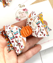 Load image into Gallery viewer, Pumpkin Hair Bow Headband or Clip