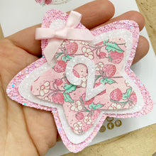 Load image into Gallery viewer, Pink Strawberry Birthday Badge - Birthday Glitter Badge