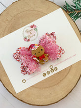 Load image into Gallery viewer, Christmas Gingerbread Hair Bow Headband or Clip