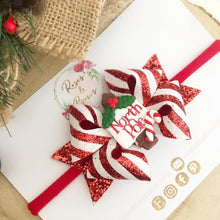 Load image into Gallery viewer, North Pole Hair Bow Headband or Clip