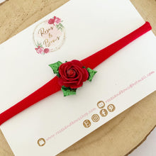 Load image into Gallery viewer, Christmas rose Headband