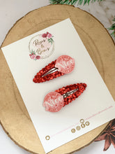 Load image into Gallery viewer, Nice List Christmas Glitter Snap Clip Set