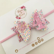 Load image into Gallery viewer, Rainbow Birthday Hair Bow - Birthday Headband - Birthday Hair Clip