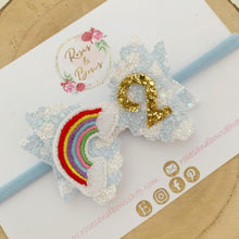 Load image into Gallery viewer, Birthday Rainbow Hair Bow - Birthday Headband - Birthday Hair Clip