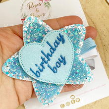 Load image into Gallery viewer, Blue Birthday Boy Badge - Birthday Glitter Badge