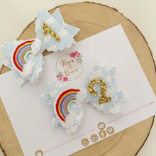 Load image into Gallery viewer, Birthday Rainbow Hair Bow - Birthday Headband - Birthday Hair Clip