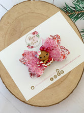 Load image into Gallery viewer, Christmas Gingerbread Hair Bow Headband or Clip