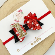 Load image into Gallery viewer, Minnie Red Spot Birthday Hair Bow Headband or Clip