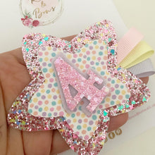 Load image into Gallery viewer, Rainbow Birthday Hair Bow - Birthday Headband - Birthday Hair Clip