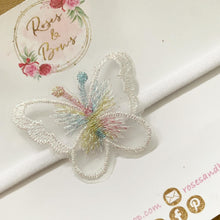 Load image into Gallery viewer, White rainbow butterfly headband