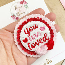 Load image into Gallery viewer, Valentine’s Badge - Glitter Badge