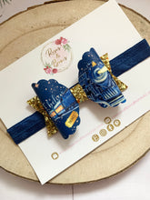 Load image into Gallery viewer, Christmas Train Hair Bow Headband or Clip