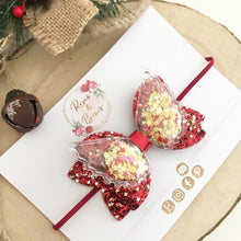 Load image into Gallery viewer, Christmas Glitter Shaker Wings Clip or Headband