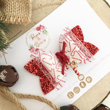 Load image into Gallery viewer, Candy Cane Hair Bow Headband or Clip