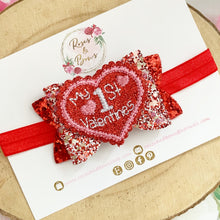 Load image into Gallery viewer, My 1st Valentine’s Hair Bow Headband or Clip