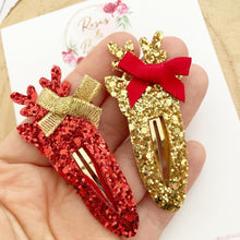 Load image into Gallery viewer, Reindeer Christmas snap clip set