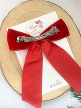 Load image into Gallery viewer, Personalised believe Christmas red velvet bow