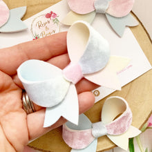 Load image into Gallery viewer, Velvet Ombré Rainbow Bow Headband or Clip