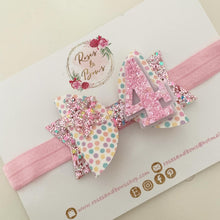 Load image into Gallery viewer, Rainbow Birthday Hair Bow - Birthday Headband - Birthday Hair Clip