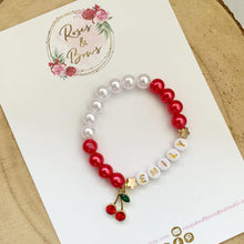 Load image into Gallery viewer, Girls Personalised Cherry Bracelet