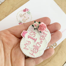 Load image into Gallery viewer, 1st Halloween - First Halloween Pink Pumpkin Hair Bow Headband or Clip