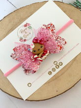 Load image into Gallery viewer, Christmas Gingerbread Hair Bow Headband or Clip