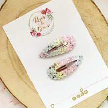 Load image into Gallery viewer, Rainbow Glitter Snap Clip Set