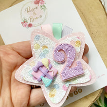 Load image into Gallery viewer, Rainbow gift Birthday Badge - Birthday Glitter Badge