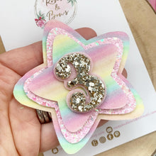 Load image into Gallery viewer, Rainbow Birthday Badge - Birthday Glitter Badge