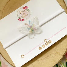 Load image into Gallery viewer, White rainbow butterfly headband