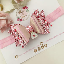 Load image into Gallery viewer, Pink love Letter Bow with Charm