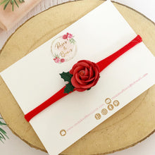 Load image into Gallery viewer, Christmas rose Headband