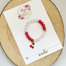 Load image into Gallery viewer, Girls Personalised Cherry Bracelet