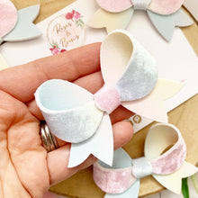 Load image into Gallery viewer, Velvet Ombré Rainbow Bow Headband or Clip