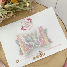 Load image into Gallery viewer, Rainbow Butterfly Hair Bow Headband or Clip