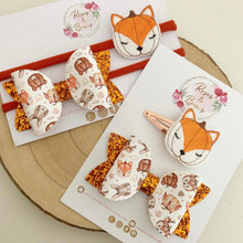 Load image into Gallery viewer, Fox Pumpkin Fox Hair Bow Set Headbands or Clips