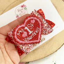 Load image into Gallery viewer, My 1st Valentine’s Hair Bow Headband or Clip