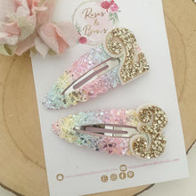 Load image into Gallery viewer, Rainbow Birthday Snap Clip - Birthday Number Snap Clip
