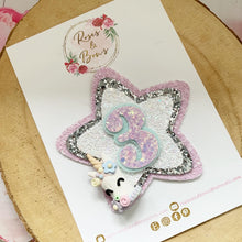 Load image into Gallery viewer, Unicorn Cake Birthday Badge - Birthday Glitter Badge