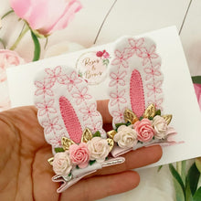 Load image into Gallery viewer, Pink Stand Up Bunny Ear Clips - Easter Bunny Clips