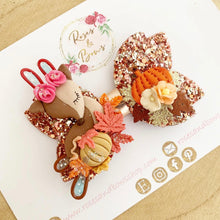 Load image into Gallery viewer, Autumn deer Hair Bow Headband or Clip