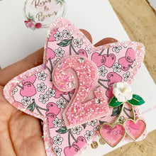 Load image into Gallery viewer, Cherry Birthday Badge - Birthday Glitter Badge