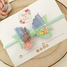 Load image into Gallery viewer, Bunny Glitter Hair Bow Hair Clip or Headband