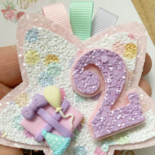 Load image into Gallery viewer, Rainbow gift Birthday Badge - Birthday Glitter Badge