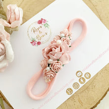 Load image into Gallery viewer, Pink Floral pearl headband
